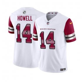 Wholesale Cheap Men\'s Washington Commanders #14 Sam Howell White 2023 F.U.S.E. Vapor Limited Football Stitched Jersey