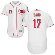 Wholesale Cheap Reds #17 Chris Sabo White Flexbase Authentic Collection Stitched MLB Jersey