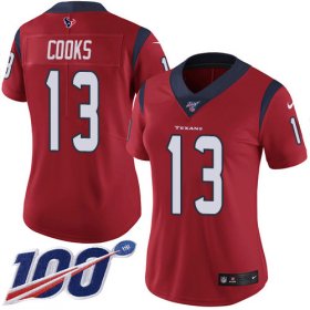 Wholesale Cheap Nike Texans #13 Brandin Cooks Red Alternate Women\'s Stitched NFL 100th Season Vapor Untouchable Limited Jersey