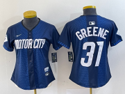 Cheap Women's Detroit Tigers #31 Riley Greene 2024 Navy City Connect Cool Base Limited Stitched Jersey