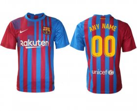 Wholesale Cheap Men 2021-2022 Club Barcelona home aaa version red customized Nike Soccer Jersey