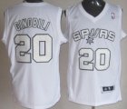 Wholesale Cheap San Antonio Spurs #20 Manu Ginobili Revolution 30 Swingman White Big Color Jersey