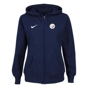 Wholesale Cheap Nike Pittsburgh Steelers Ladies Tailgater Full Zip Hoodie Blue