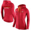 Wholesale Cheap Women's Nike San Francisco 49ers Full-Zip Performance Hoodie Red