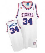 Wholesale Cheap Philadelphia 76ers #34 Charles Barkley White Swingman Throwback Jersey