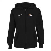 Wholesale Cheap Women's Denver Broncos Stadium Rally Full Zip Hoodie Black