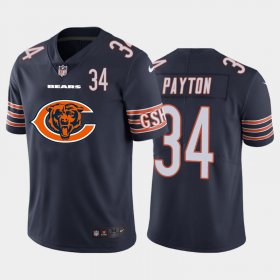 Wholesale Cheap Chicago Bears #34 Walter Payton Navy Blue Men\'s Nike Big Team Logo Player Vapor Limited NFL Jersey