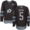 Wholesale Cheap Adidas Stars #5 Andrej Sekera Black 1917-2017 100th Anniversary Stitched NHL Jersey