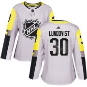 Wholesale Cheap Adidas Rangers #30 Henrik Lundqvist Gray 2018 All-Star Metro Division Authentic Women's Stitched NHL Jersey