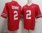 Cheap Men's Ohio State Buckeyes #2 Caleb Downs Red FUSE College Stitched Jersey