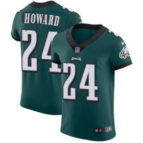 Wholesale Cheap Nike Eagles #24 Jordan Howard Midnight Green Team Color Men\'s Stitched NFL Vapor Untouchable Elite Jersey