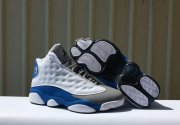 Wholesale Cheap Air Jordan 13 Retro Shoes White/Italy Blue-Wolf Grey