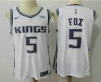 Wholesale Cheap Men's Sacramento Kings #5 De'Aaron Fox White 2017-2018 Nike Authentic Stitched NBA Jersey