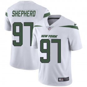 Wholesale Cheap Nike Jets #97 Nathan Shepherd White Youth Stitched NFL Vapor Untouchable Limited Jersey