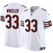 Cheap Men's Chicago Bears #33 Ian Wheeler White 2023 F.U.S.E. Vapor Football Stitched Jersey