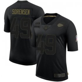 Wholesale Cheap Men\'s Kansas City Chiefs #49 Daniel Sorensen 2020 Salute To Service Jersey - Limited Black