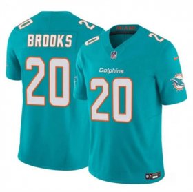 Cheap Men\'s Miami Dolphins #20 Jordyn Brooks Aqua 2024 F.U.S.E Vapor Limited Football Stitched Jersey