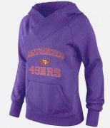 Wholesale Cheap Women's San Francisco 49ers Heart & Soul Pullover Hoodie Purple