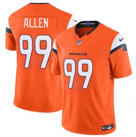 Cheap Men\'s Denver Broncos #99 Zach Allen Orange 2024 F.U.S.E. Vapor Limited Football Stitched Jersey