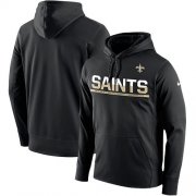 Wholesale Cheap Men's New Orleans Saints Nike Black Sideline Circuit Pullover Performance Hoodie