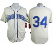 Wholesale Cheap Mariners #34 Felix Hernandez Cream Alternate Cool Base Stitched MLB Jersey