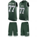 Wholesale Cheap Nike Jets #77 Mekhi Becton Green Team Color Men's Stitched NFL Limited Tank Top Suit Jersey