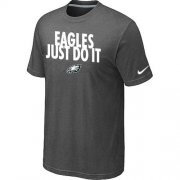 Wholesale Cheap Nike Philadelphia Eagles Just Do It Dark Grey T-Shirt