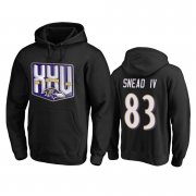 Wholesale Cheap Baltimore Ravens #83 Willie Snead IV Men's Black Team 25th Season Pullover Hoodie