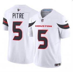 Cheap Men\'s Houston Texans #5 Jalen Pitre White 2024 Vapor F.U.S.E. Limited Football Stitched Jersey