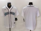 Cheap Men's Seattle Mariners Blank White Cool Base Stitched jersey