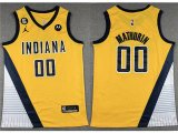 Indiana Pacers #00 Bennedict Mathurin 2022-23 Gold Statement Edition jersey