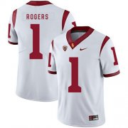 Wholesale Cheap USC Trojans 1 Darreus Rogers White College Football Jersey