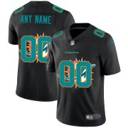 Wholesale Cheap Miami Dolphins Custom Men's Nike Team Logo Dual Overlap Limited NFL Jersey Black