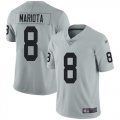 Wholesale Cheap Nike Raiders #8 Marcus Mariota Silver Men's Stitched NFL Limited Inverted Legend Jersey