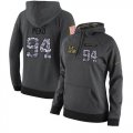 Wholesale Cheap NFL Women's Nike Cincinnati Bengals #94 Domata Peko Stitched Black Anthracite Salute to Service Player Performance Hoodie