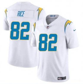 Cheap Men\'s Los Angeles Chargers #82 Brenden Rice White 2024 Draft Vapor Limited Football Stitched Jersey