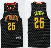 Wholesale Cheap Men's Atlanta Hawks #26 Kyle Korver Revolution 30 Swingman 2015-16 New Black Jersey