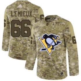 Wholesale Cheap Adidas Penguins #66 Mario Lemieux Camo Authentic Stitched NHL Jersey