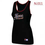 Wholesale Cheap Women's Nike Detroit Tigers Tri-Blend Racerback Stretch Tank Top Black