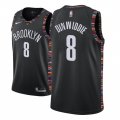 Wholesale Cheap Men's Brooklyn Nets #8 Spencer Dinwiddie Black City Edition Nike Swingman Jersey