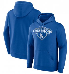 Cheap Men\'s Los Angeles Dodgers Royal 2024 World Series Champions Pullover Hoodie