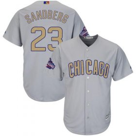 Wholesale Cheap Cubs #23 Ryne Sandberg Grey 2017 Gold Program Cool Base Stitched MLB Jersey