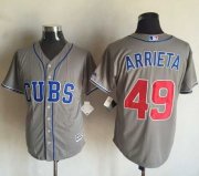 Wholesale Cheap Cubs #49 Jake Arrieta Grey New Cool Base Stitched MLB Jersey