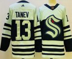 Cheap Men's Seattle Kraken #13 Brandon Tanev Light Green 2022 Reverse Retro Authentic Jersey