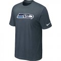 Wholesale Cheap Nike Seattle Seahawks Sideline Legend Authentic Logo Dri-FIT NFL T-Shirt Crow Grey