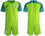 Wholesale Cheap England Blank Shiny Green Goalkeeper Soccer Country Jersey