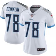 Wholesale Cheap Nike Titans #78 Jack Conklin White Women's Stitched NFL Vapor Untouchable Limited Jersey