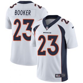 Wholesale Cheap Nike Broncos #23 Devontae Booker White Men\'s Stitched NFL Vapor Untouchable Limited Jersey