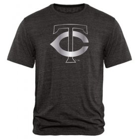 Wholesale Cheap Minnesota Twins Fanatics Apparel Platinum Collection Tri-Blend T-Shirt Black