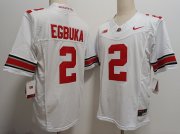 Cheap Men's Ohio State Buckeyes #2 Emeka Egbuka White FUSE College Stitched Jersey